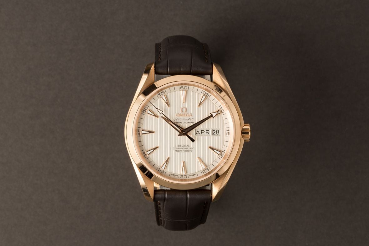 Omega SeamasterAquaTerra YellowGold SilverTeakDial Product 20JM4948 1 1