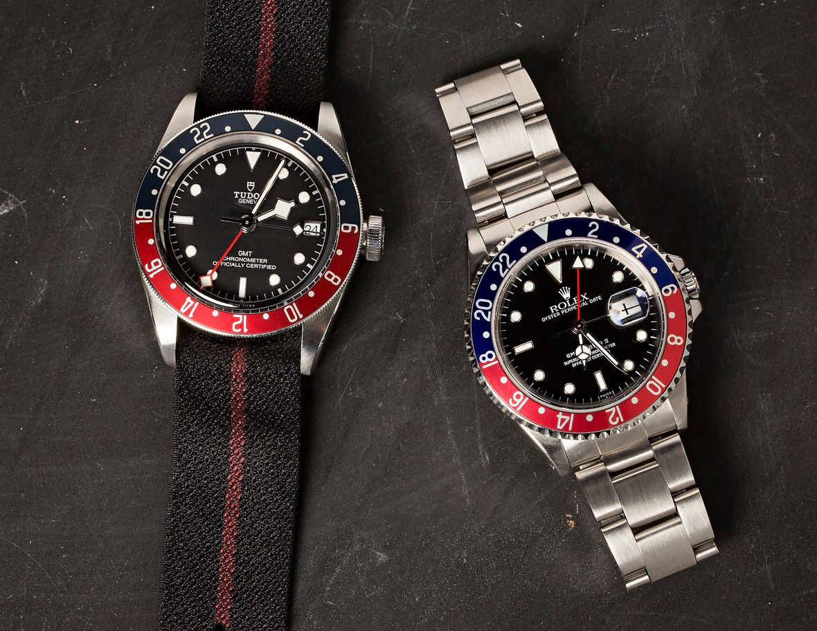 Tudor vs Rolex - Rolex GMT-Master II "Pepsi" watch and Tudor Black Bay GMT watch