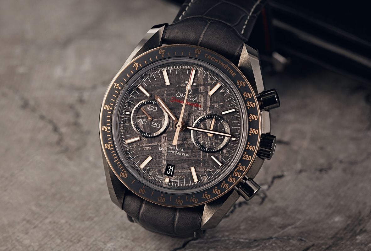 Omega Watches 78th Golden Globes Speedmaster Grey Side of the Moon Meteorite Dial