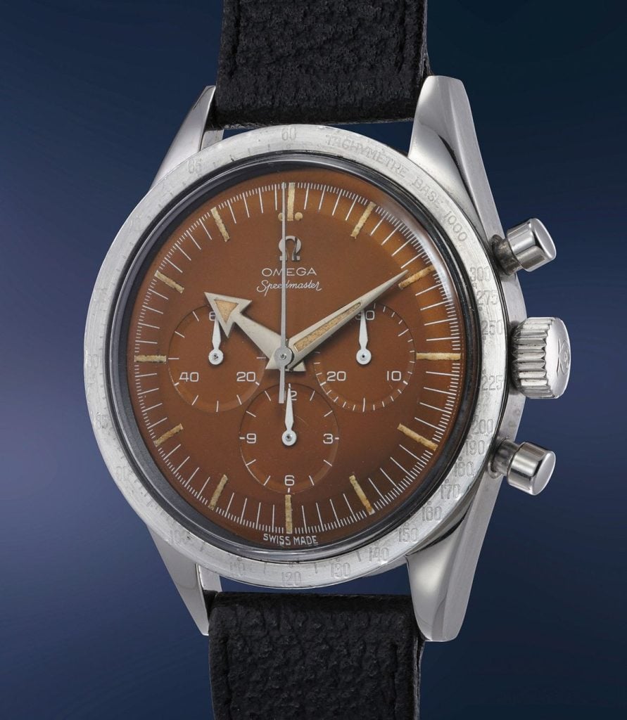 most expensive watch sold at auction - Vintage Speedmaster Tropical Dial