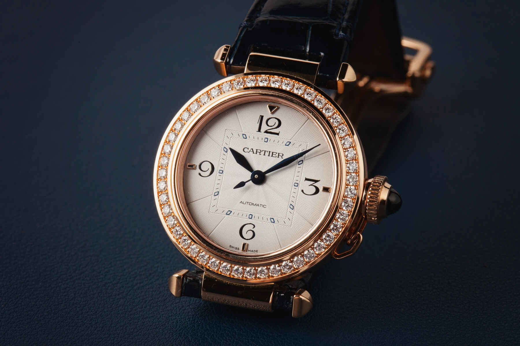 cartier pasha gold white dial