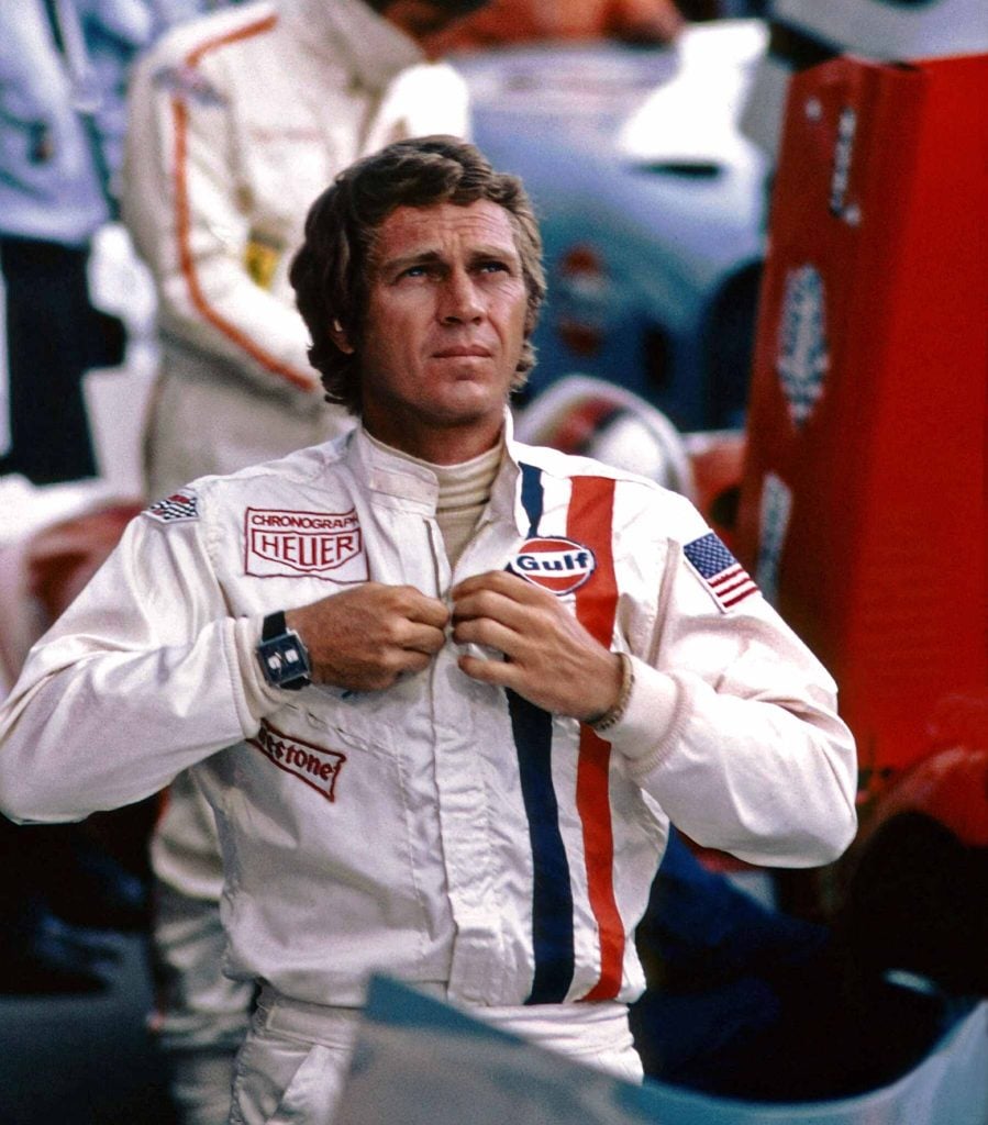 Steve McQueen wearing a TAG Heuer Monaco