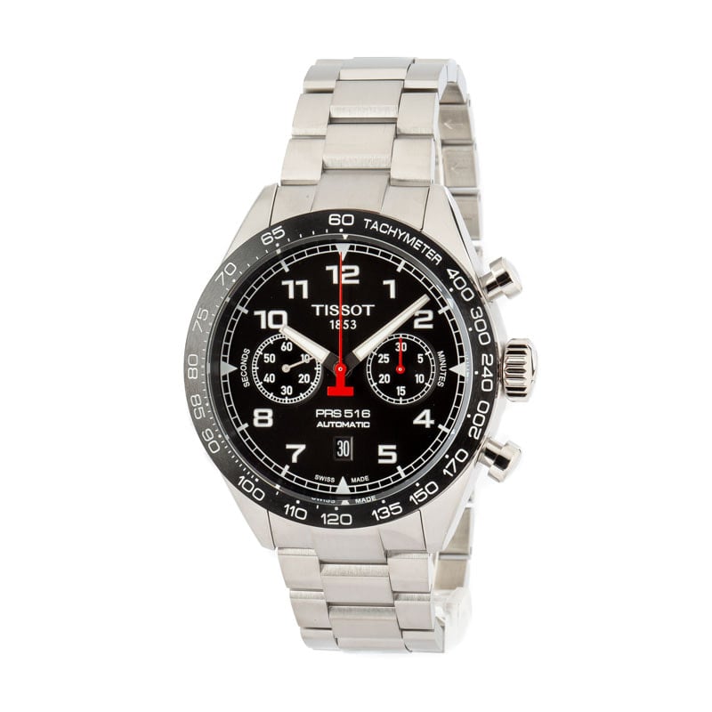 Tissot PRS 516 Automatic Chronograph Black Arabic Dial