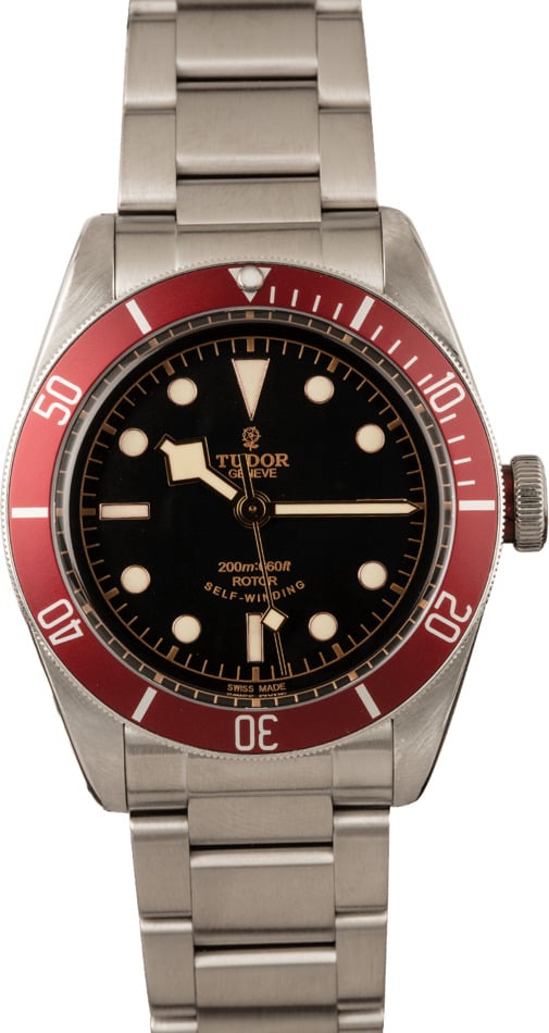 Tudor heritage black 2024 bay red bezel