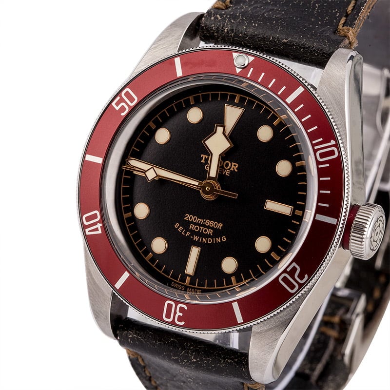 Pre-Owned Tudor Heritage Black Bay 79220R Leather Strap T