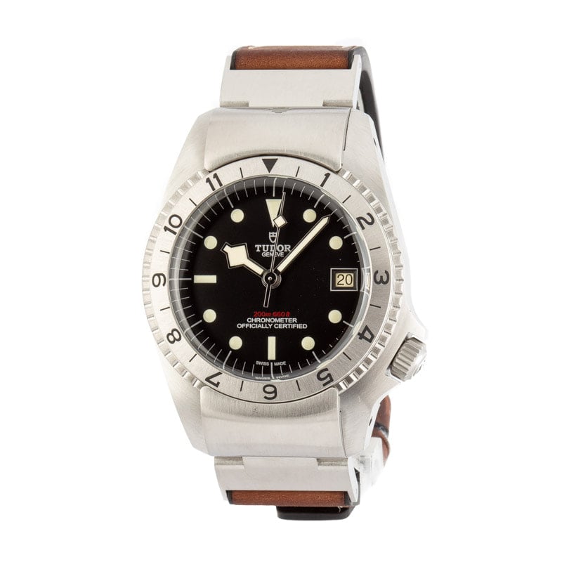 Tudor Black Bay P01 ref 70150 Steel on Leather Strap