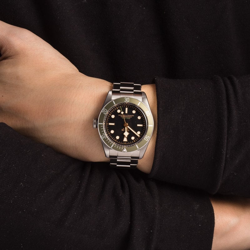 Tudor Black Bay 79230G Harrods Special Edition Green Bezel