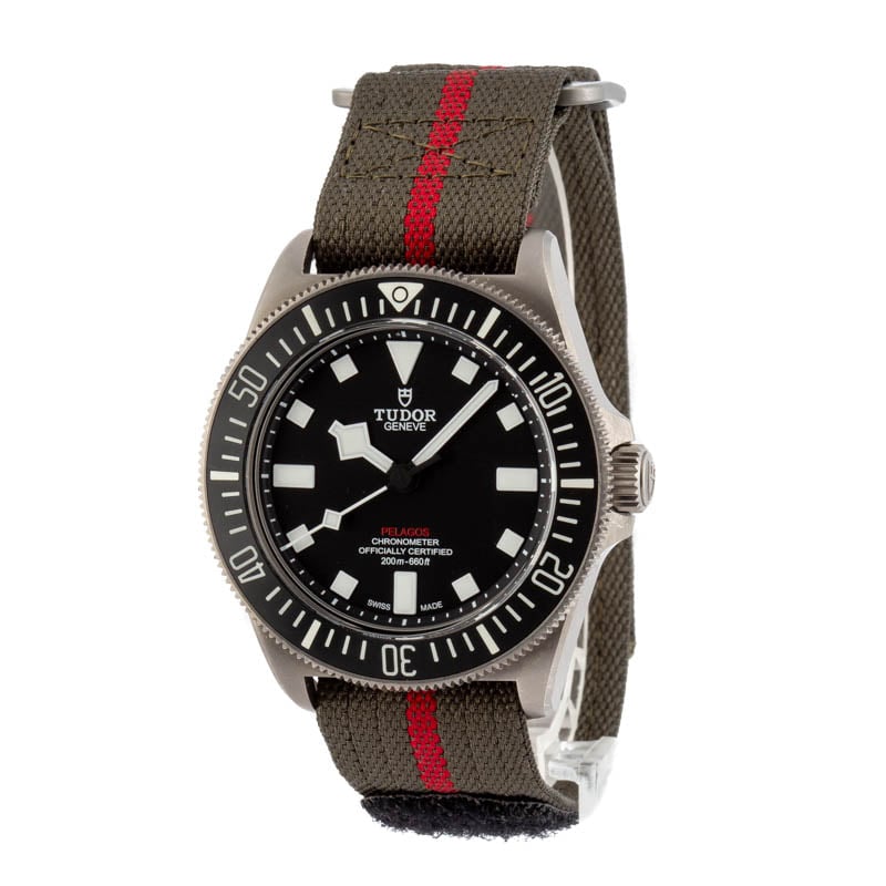 Pre-owned Tudor Pelagos FXD 25717 Titanium on Fabric Strap