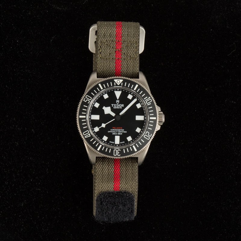 Pre-owned Tudor Pelagos FXD 25717 Titanium on Fabric Strap