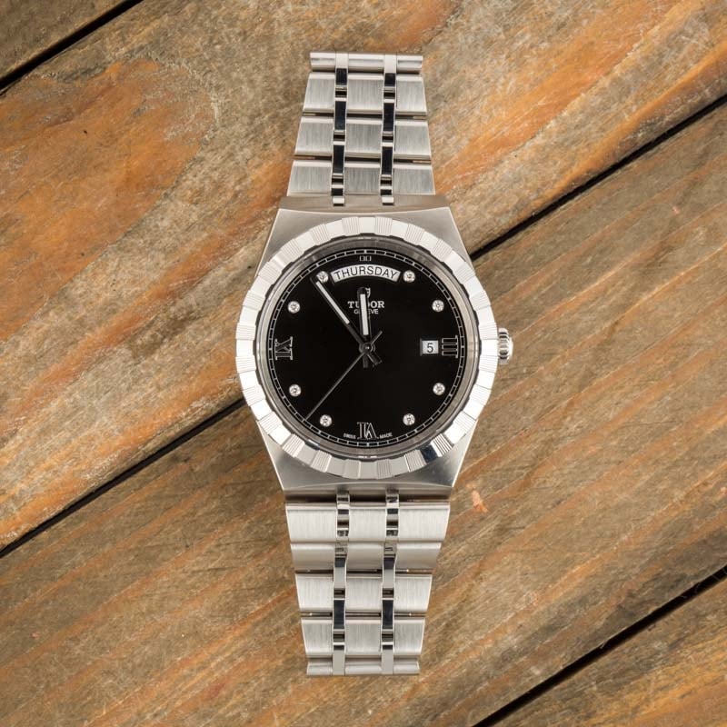 Pre-Owned Tudor Royal Stainless Steel Diamonds