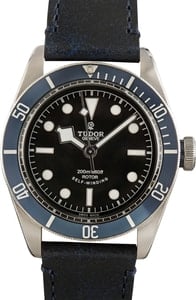 Tudor Black Bay 79220 Steel on Leather Strap