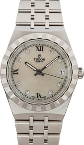 Tudor Royal 28400 Mother Of Pearl Diamond Dial